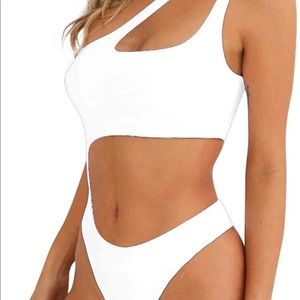 Women's Cut Out Swimsuit One Piece White